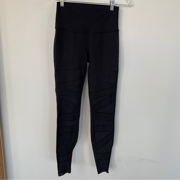 Lululemon Wunder Under Leggings with Tech Mesh 28” Size 6 - Picture 1 of 8